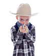 Young boy dressed as a cowboy