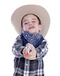 Young boy dressed as a cowboy