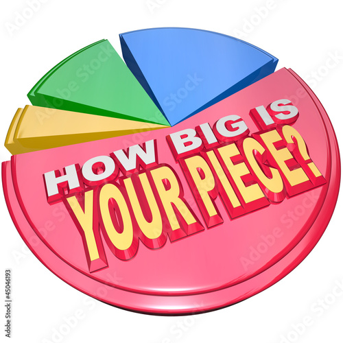Illustration: How Big is Your Piece Pie Chart Market Chare How Big is Your Piece Pie Chart Market Chare
