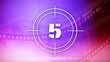 Countdown with film reel