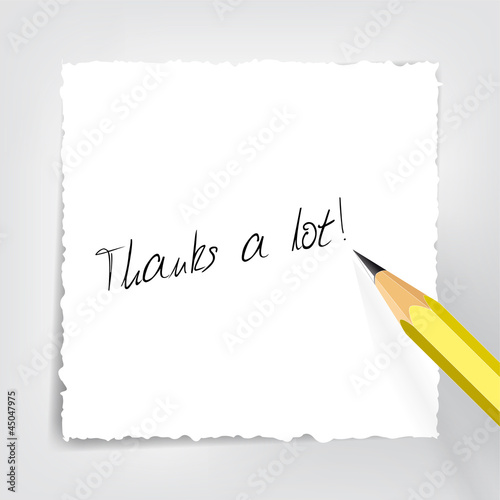 Vector: Thanks a lot - Bleistift Thanks a lot - Bleistift