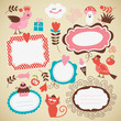 vector set: kids icon, frames and decor elements