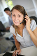 Portrait of beautiful customer service representative