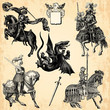 Chevaliers et dragon