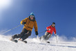 elegant skifahren auf der Piste