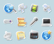 Sticker icons for media