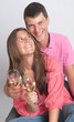Young couple celebration