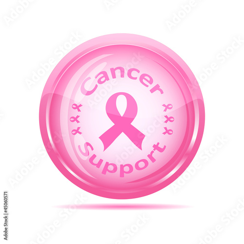 Vector: vector illustration of a cancer support icon with pink ribbon vector illustration of a cancer support icon with pink ribbon