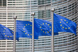 European flags in Brussels
