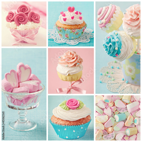 Photo: Pastel colored sweets Pastel colored sweets