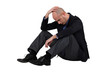 Businessman having a crisis