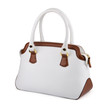 White leather handbag