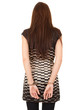 standing back young woman in handcuffs