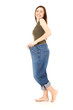 young woman delighted with her dieting result