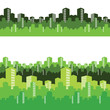 Green city, vector illustration, background