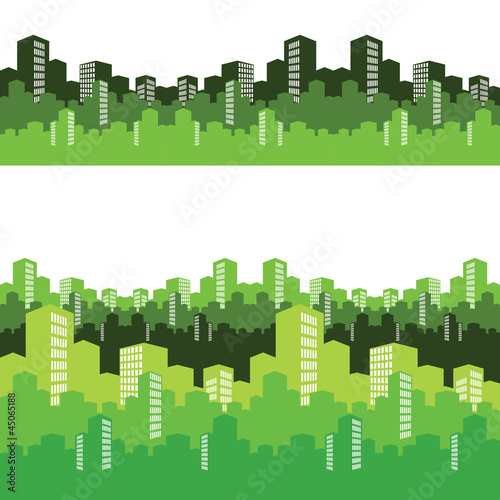 Vector: Green city, vector illustration, background Green city, vector illustration, background