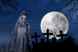 Creepy zombie bride
