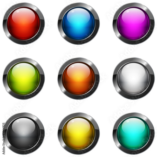 Vector: Collection of glossy buttons Collection of glossy buttons