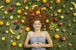 Girl with fruit