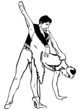 a sketch pair of dancers are in the dance pose