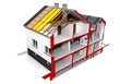 Render of an insulated family house