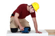Man using a sander
