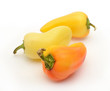 yellow peppers on white