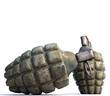 grenades isolated on white background