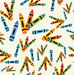 Multicolored crayons pattern background