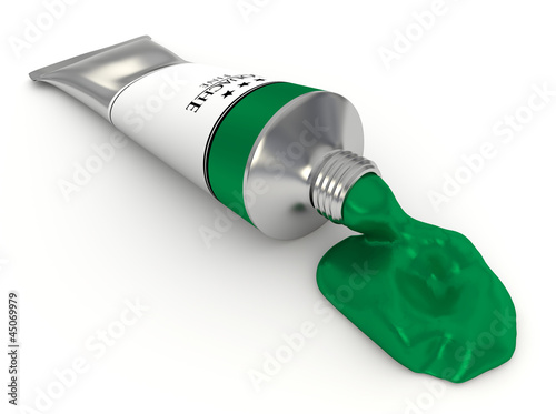 Illustration: Tube de Gouache Verte Tube de Gouache Verte