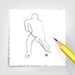 Zeichnung Eishockey