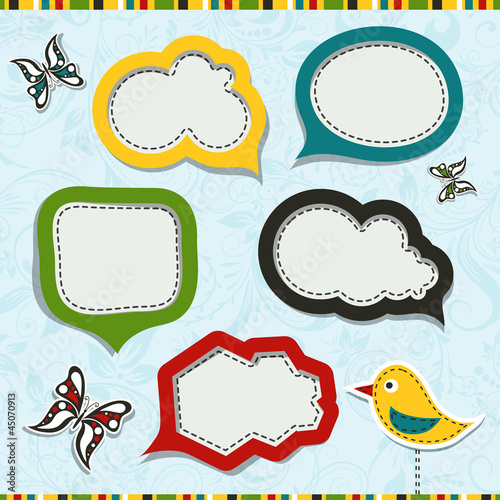 Vector: Template speak bubbles, vector Template speak bubbles, vector