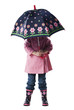 "Girl (2-3 years) holding umbrella over head, studio shot"