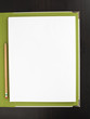 Pencil and blank paper on file