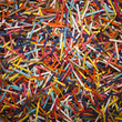 Multi colored shredded paper