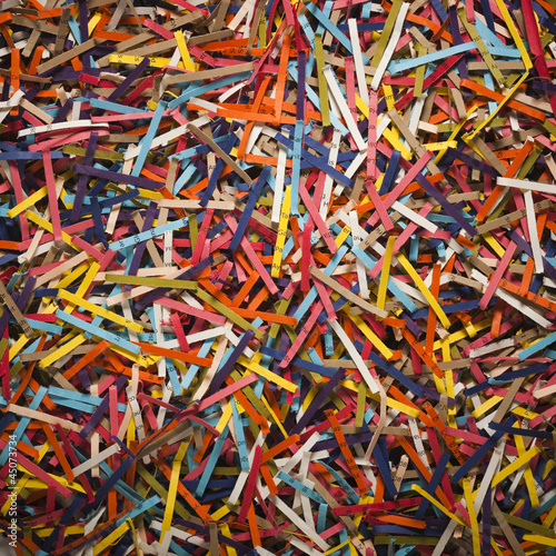 Photo: Multi colored shredded paper Multi colored shredded paper