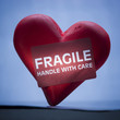 Heart with sign reading fragile