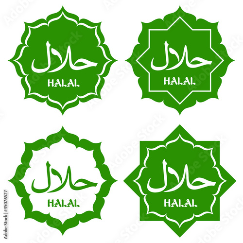 Vector: Halal Products Certified Seal Halal Products Certified Seal