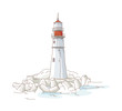Vector: icon light house icon light house