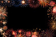 Holiday fireworks frame