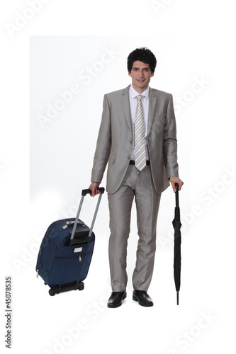 Photo: Businessman going on a trip Businessman going on a trip
