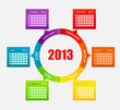 Vektor: Calendar 2013. Part 1. Vector Illustration Calendar 2013. Part 1. Vector Illustration