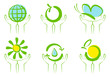 Simple symbols of environment on hands