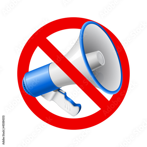 Vector: No Audio allowed sign No Audio allowed sign