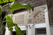 Plasterwork in Palais de la Bahia Marrakech Morocco