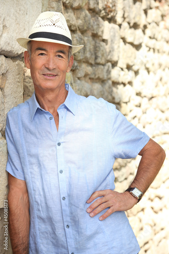 Photo: pensioner on holiday pensioner on holiday