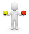 3d man with smiley balls