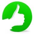 3d ok sign with hand design