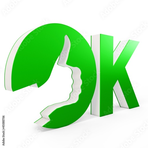 Illustration: 3d ok sign with hand design 3d ok sign with hand design