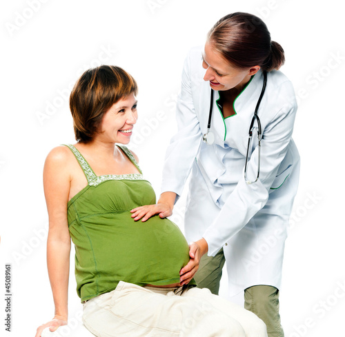 Photo: Doctor with the pregnant woman Doctor with the pregnant woman